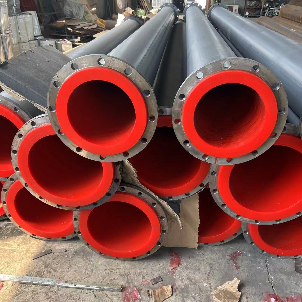 Steel lined polyurethane pipe