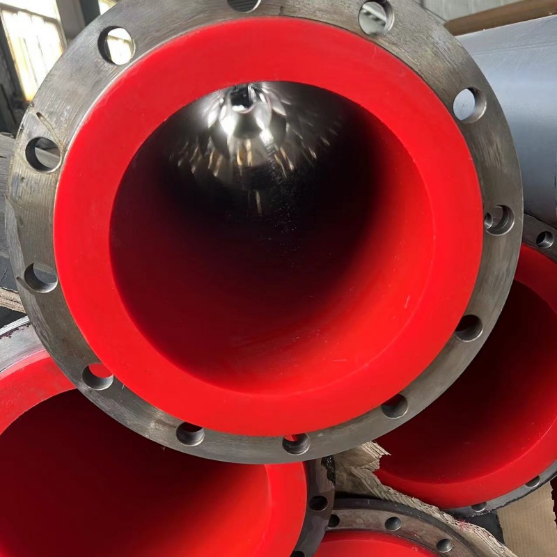 Steel lined polyurethane pipe for industrial applications