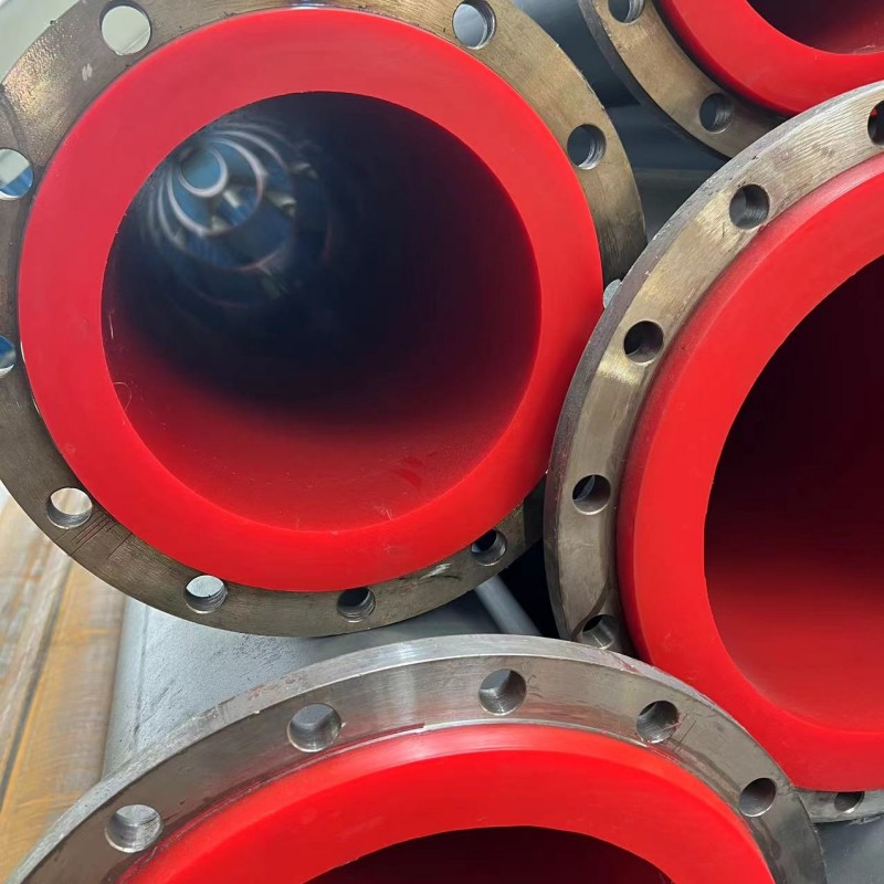 Steel lined polyurethane pipe for slurry transportation