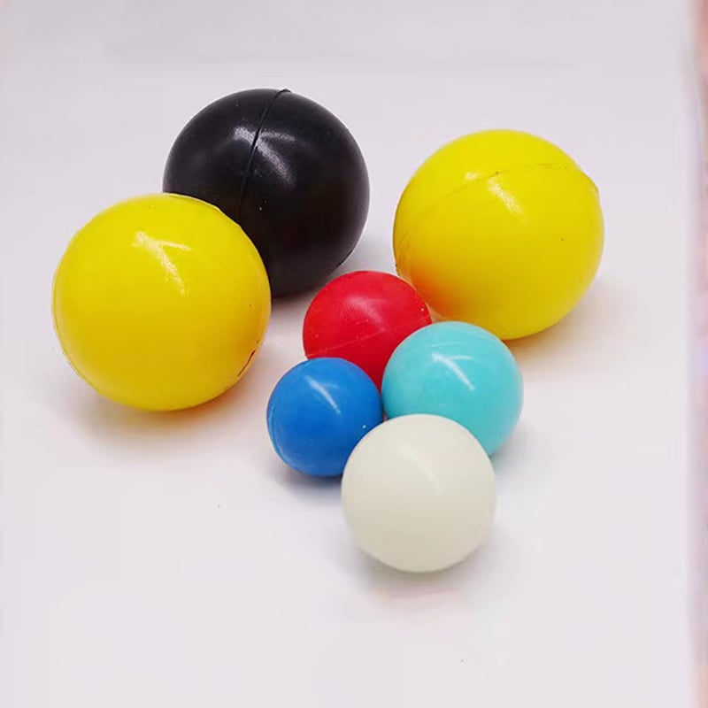 High-impact silicone balls for rotary screen debris removal